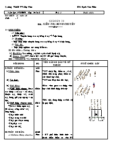 Giáo án Thể dục Lớp 7 - Bản đẹp 3 cột - Năm học 2010-2011- Bạch Văn Phân