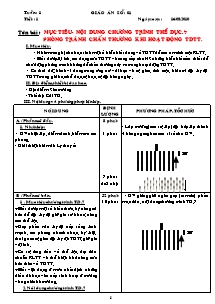 Giáo án Thể dục Lớp 7 - Bản đẹp 3 cột - Năm học 2010-2011 (Chuẩn kiến thức)