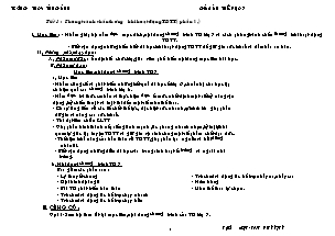 Giáo án Thể dục Lớp 7 - Chương trình cả năm - Năm học 2010-2011 - Trần Minh Hạnh