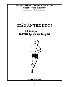 Giáo án Thể dục Lớp 7 - Chương trình cả năm - Nguyễn Sỹ Hùng Anh