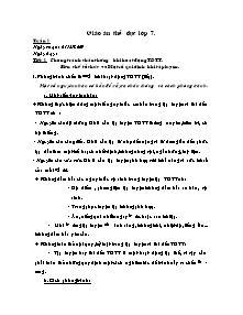 Giáo án Thể dục Lớp 7 - Chương trình học cả năm - Năm học 2009-2010