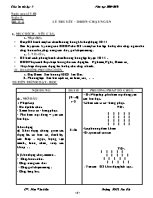 Giáo án Thể dục Lớp 7 - Chương trình học kì 1 - Năm học 2009-2010 - Trần Văn Diễn