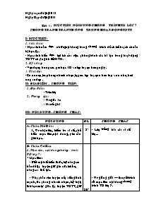 Giáo án Thể dục Lớp 7 - Chương trình học kì 1 - Năm học 2011-2012