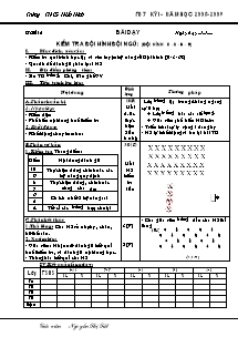 Giáo án Thể dục Lớp 7 - Chương trình học kì 1 - Nguyễn Thị Tiết