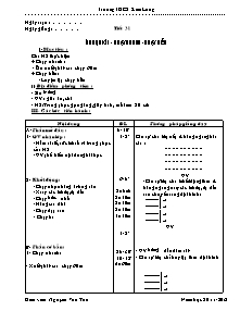 Giáo án Thể dục Lớp 7 - Chương trình học kì 2 - Năm học 2011-2012 - Nguyễn Văn Tần