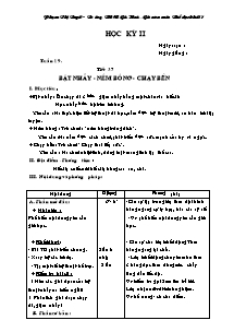 Giáo án Thể dục Lớp 7 - Chương trình học kì 2 - Phạm Thị Tuyết