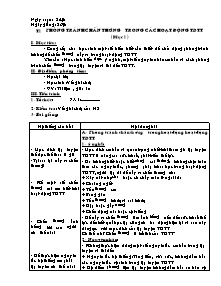 Giáo án Thể dục Lớp 7 - Chương trình học kì I