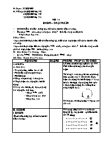 Giáo án Thể dục Lớp 7 - Tiết 11 đến 31 - Năm học 2009-2010