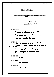 Giáo án Thể dục Lớp 7 - Tiết 11+12: Đội hình đội ngũ; Chạy nhanh; Chạy bền - Năm học 2012-2013 - Trường THCS Thị Trấn