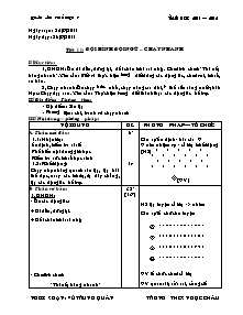 Giáo án Thể dục Lớp 7 - Tiết 11+12 - Năm học 2011-2012 - Vũ Trung Quân