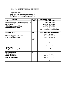 Giáo án Thể dục Lớp 7 - Tiết 13: Kiểm tra bài thể dục