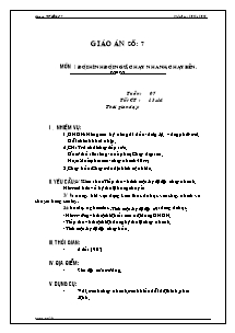 Giáo án Thể dục Lớp 7 - Tiết 13+14: Đội hình đội ngũ; Chạy nhanh; Chạy bền - Năm học 2012-2013 - Trường THCS Thị Trấn