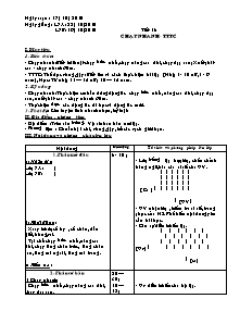 Giáo án Thể dục Lớp 7 - Tiết 18: Chạy nhanh - TTTC - Năm học 2010-2011