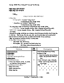 Giáo án Thể dục Lớp 7 - Tiết 19+20 - Năm học 2013-2014 - Luyện Văn Dương