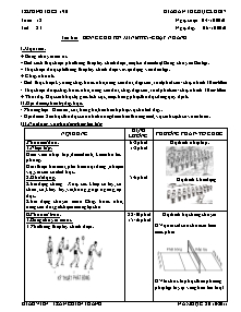 Giáo án Thể dục Lớp 7 - Tiết 23: Bóng chuyền mini - Chạy nhanh - Năm học 2010-2011