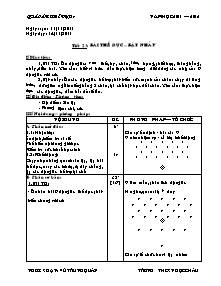 Giáo án Thể dục Lớp 7 - Tiết 23+24 - Năm học 2011-2012 - Vũ Trung Quân