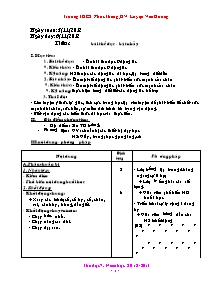 Giáo án Thể dục Lớp 7 - Tiết 23+24 - Năm học 2012-2013 - Luyện Văn Dương