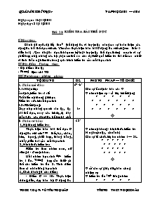 Giáo án Thể dục Lớp 7 - Tiết 25+26 - Năm học 2011-2012 - Vũ Trung Quân