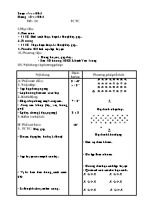 Giáo án Thể dục Lớp 7 - Tiết 26+27 - Năm học 2013-2014