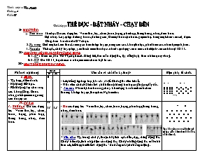 Giáo án Thể dục Lớp 7 - Tiết 27: Thể dục - Bật nhảy - Chạy bền - Bùi Anh Hào