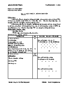 Giáo án Thể dục Lớp 7 - Tiết 27+28 - Năm học 2011-2012 - Vũ Trung Quân