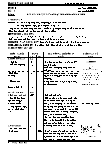 Giáo án Thể dục Lớp 7 - Tiết 3: Đội hình đội ngũ - Chạy nhanh - Chạy bền - Trường THCS Hoài Hải