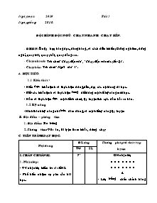 Giáo án Thể dục Lớp 7 - Tiết 3: Đội hình đội ngũ - Chạy nhanh - Chạy bền - Năm học 2010-2011