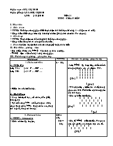 Giáo án Thể dục Lớp 7 - Tiết 31: TTTC - Chạy bền - Năm học 2010-2011