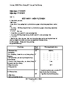 Giáo án Thể dục Lớp 7 - Tiết 31+32 - Năm học 2013-2014 - Luyện Văn Dương