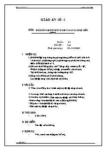 Giáo án Thể dục Lớp 7 - Tiết 3+4: Đội hìn đội ngũ; Chạy nhanh; Chạy bền - Năm học 2012-2013 - Trường THCS Thị trấn