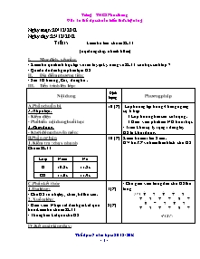 Giáo án Thể dục Lớp 7 - Tiết 35: Kiểm tra Tiêu chuẩn RLTT (Nội dung chạy nhanh 60m) - Năm học 2012-2013 - Trường THCS Thanh Đông