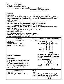 Giáo án Thể dục Lớp 7 - Tiết 38: Bài thể dục - Bật nhảy - Năm học 2011-2012