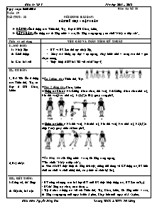 Giáo án Thể dục Lớp 7 - Tiết 38 - Năm học 2011-2012 - Nguyễn Đăng Hoà