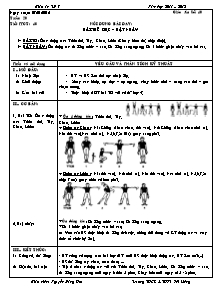 Giáo án Thể dục Lớp 7 - Tiết 40 - Năm học 2011-2012 - Nguyễn Đăng Hoà