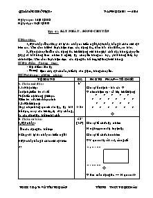 Giáo án Thể dục Lớp 7 - Tiết 41+42 - Năm học 2011-2012 - Vũ Trung Quân