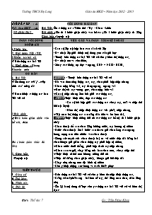 Giáo án Thể dục Lớp 7 - Tiết 41+42 - Năm học 2012-2013 - Trần Đăng Khoa