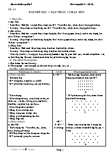 Giáo án Thể dục Lớp 7 - Tiết 43+44 - Năm học 2011-2012 - Dương Minh Phú