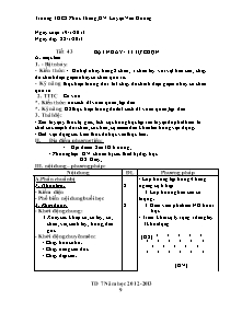 Giáo án Thể dục Lớp 7 - Tiết 43+44 - Năm học 2012-2013 - Luyện Văn Dương