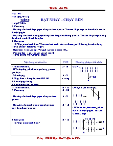 Giáo án Thể dục Lớp 7 - Tiết 45: Bật nhảy - Chạy bền - Nguyễn Anh Đức