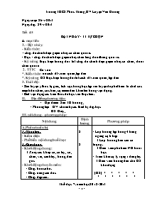 Giáo án Thể dục Lớp 7 - Tiết 45+46 - Năm học 2012-2013 - Luyện Văn Dương