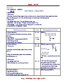 Giáo án Thể dục Lớp 7 - Tiết 46: Bật nhảy - Chạy bền - Nguyễn Anh Đức