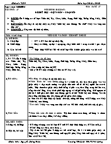 Giáo án Thể dục Lớp 7 - Tiết 47 - Năm học 2011-2012 - Nguyễn Đăng Hoà