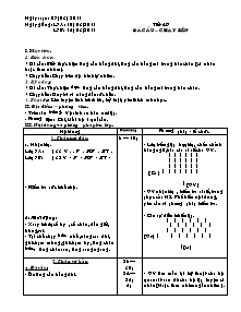 Giáo án Thể dục Lớp 7 - Tiết 49: Đá cầu - Chạy bền - Năm học 2010-2011