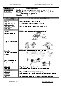 Giáo án Thể dục Lớp 7 - Tiết 49+50 - Năm học 2012-2013 - Trần Đăng Khoa