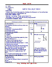 Giáo án Thể dục Lớp 7 - Tiết 51: Kiểm tra Bật nhảy - Nguyễn Anh Đức