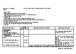 Giáo án Thể dục Lớp 7 - Tiết 51+52: Bật nhảy - Bóng chuyền - Chạy bền