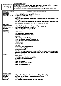 Giáo án Thể dục Lớp 7 - Tiết 52 - Năm học 2010-2011