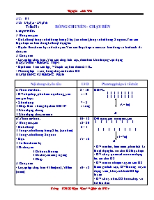 Giáo án Thể dục Lớp 7 - Tiết 53: Bóng chuyền - Chạy bền - Nguyễn Anh Đức