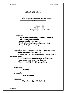 Giáo án Thể dục Lớp 7 - Tiết 5+6: Đội hình đội ngũ; Chạy nhanh - Năm học 2012-2013 - Trường THCS Thị trấn