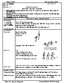 Giáo án Thể dục Lớp 7 - Tiết 57 - Năm học 2011-2012 - Nguyễn Đăng Hoà